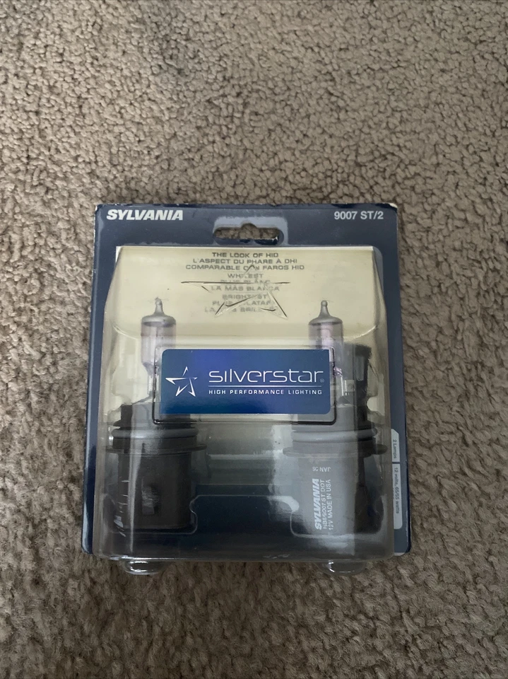 SYLVANIA SILVERSTAR 9007 ST/2 Juego de 2 bombillas de faros automáticos par envío gratuito Foto 1 de 2