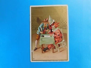 Chromo Au Bon Marché. Les Clowns. Engagement avantageux. Format 11 x 7,5 cm - Imagen 1 de 1