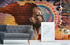 3D Graffiti Woman Feather Self-adhesive Removeable Wallpaper Wall Mural1 3731