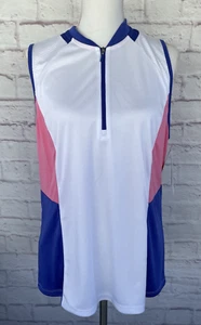 Grand Slam Golf Damen Performance Shirt Gr. XL ärmellos weiß/rosa - Bild 1 von 11