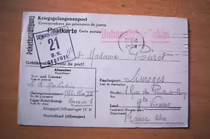 CARTE CORRESPONDANCE WW2 OFLAG IV D ELSTERHORST vers LIMOGES 1942 - Foto 1 di 1