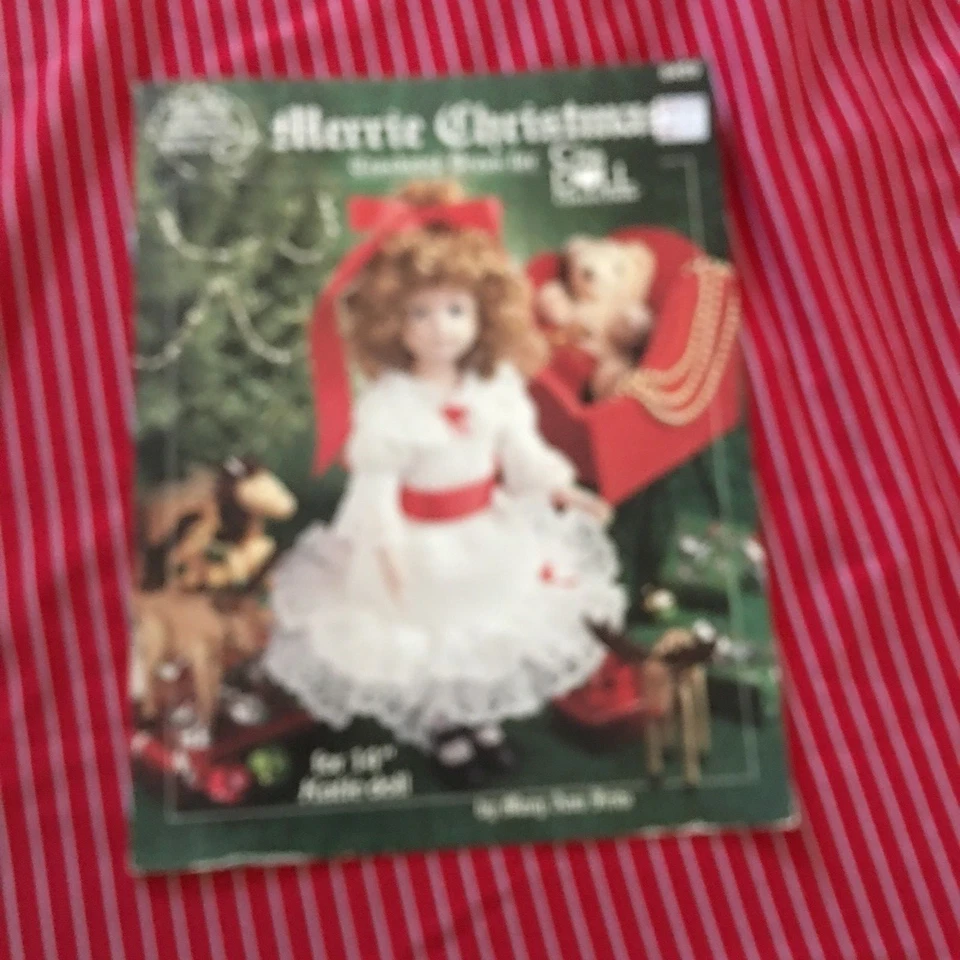 Merrie Christmas 14" Doll Dress Crochet Pattern  -  - Image 1 of 1