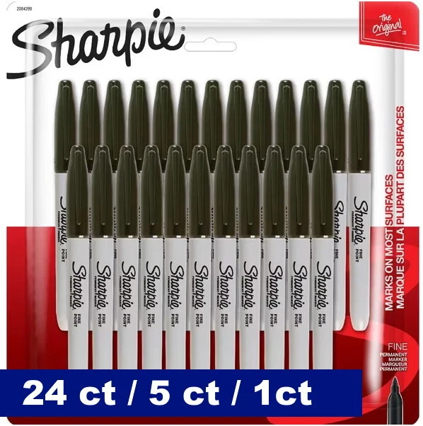 24x/5x/1x Sharpie Pen Fine Tip Black Permanent Marker Sharpies Markers Set Pack - image 1 of 4