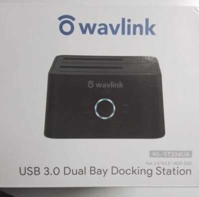 WAVLINK Dual Bay Hard Drive Docking Station USB 3.0 to SATA Hard Drive Dock - Image 1 of 3