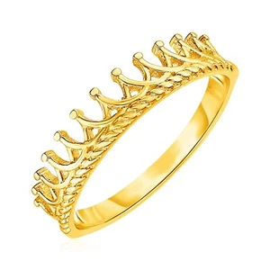 Anillo motivo corona oro amarillo 14k - Imagen 1 de 1