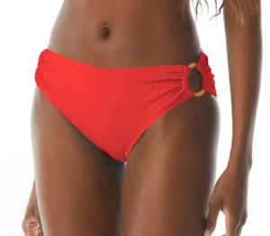 Bikini Carmen Marc Valvo O-ring Hardware Hipster Fondo, Corallo, S, L - Foto 1 di 2
