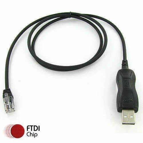 Kenwood Mobile Radio Programming Cable USB FTDI KPG-4 6-Pin RJ Plug - Image 1 of 1