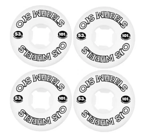 OJ WHEELS - FROM CONCENTRATE HARDLINE WHEELS 101A NEW 53MM WHITE BLACK GRAPHIC - Picture 1 of 1