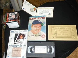 Ripken, Ruth, Jeter, Clemente-Mixed Lot-Baseball, Book, VHS, 1st Day Covers - Picture 1 of 9