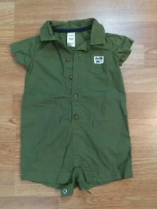 Carter's 12 Month Boys' One Piece Green Outfit with Collar Dino Mite Dude - Picture 1 of 8