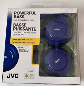 JVC - HA-SR185 - Wired Foldable Headphones Powerful Bass - Blue - Picture 1 of 4