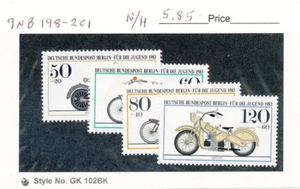 Germany Berlin - Sc 9NB198-201 MNH 1983 motorcycles - Picture 1 of 1