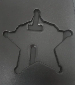 PERFECT FIT 1005AF SHERIFF Dress Leather Badge & Double ID Case B1916 B956 N179 - Picture 1 of 5