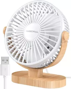 Small USB Desk Fan 6.5 Inch, 3 Speeds Portable Personal Desktop Table Fan - Picture 1 of 8