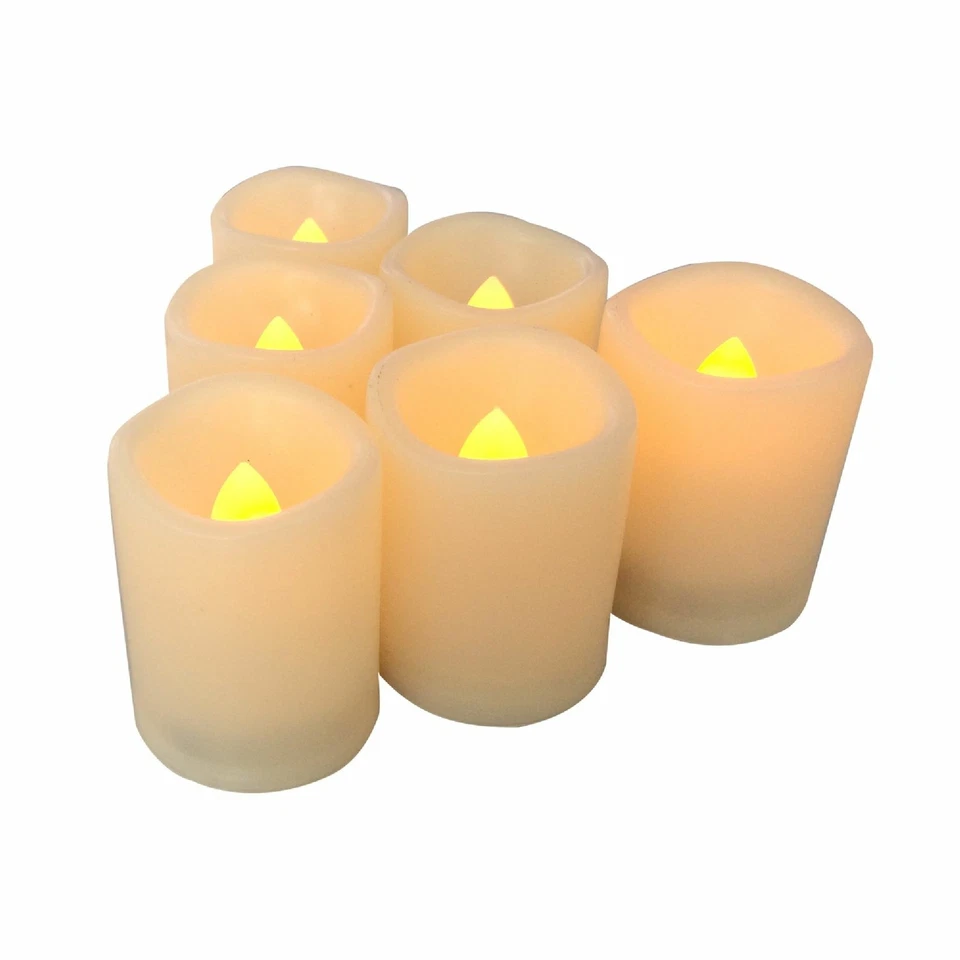 6 Pcs Premium Flameless Candles With Timer LED Votive Long Battery Life