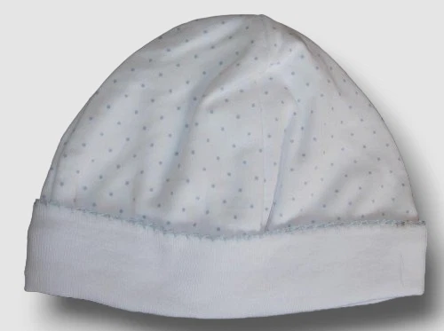 Kissy Kissy Baby Boy White Polka-Dot Print Baby Hat Size NB