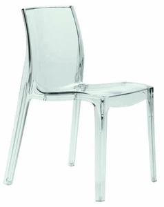 Transparent Ghost Stackable Dining Chairs - Set of 2, Super Strong Polycarbonate - Picture 1 of 2