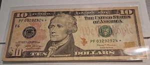 2017A $10 Dollar Star Note S/N PF03292924 - Picture 1 of 2