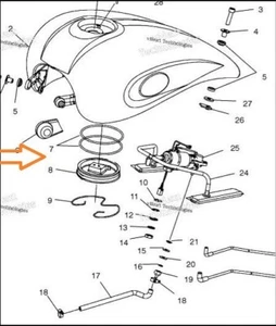 5412071 O-RING GAS TANK PLUG SEAL VICTORY 1999 – 2008 VEGAS HAMMER JACKPOT KINGP - Picture 1 of 2