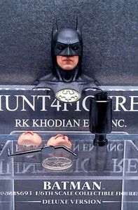 Hot Toys MMS693 1989 BATMAN 1/6 action Figure's Head Sculpt face Plates Neck Peg - Picture 1 of 8