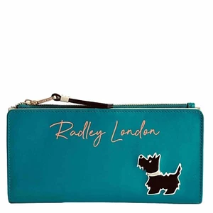 Radley Signature Radley türkis Leder große faltbare Matinee Handtasche neu UVP 99 £ - Bild 1 von 5