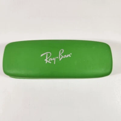 Estojo rígido Ray-Ban couro verde concha com óculos internos vermelhos - Imagem 1 de 4
