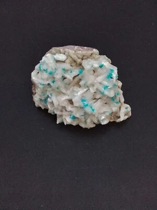 Cavansite on Stilbite from Wagholi quarry,Poona,India. - Picture 1 of 6