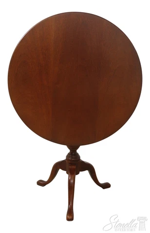 54924EC: HICKORY CHAIR CO Queen Anne Mahogany Tilt Top Table Cover