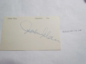 Jesus Alou Signed Index Card Beckett Pre-Certified  - Picture 1 of 2
