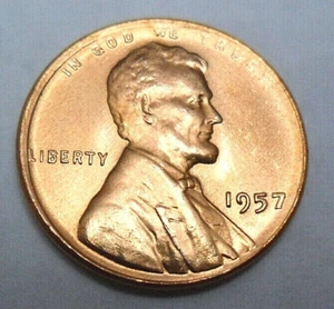 1957 P Lincoln Wheat Cent / Penny  AVE CIRCULATED  **FREE SHIPPING** - Bild 1 von 2