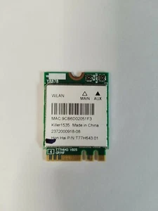 Killer1535 T77H643.01 OEM MSI WIRELESS CARD GS73VR 6RF STEALTH PRO MS-17B1(CB74) - Picture 1 of 2