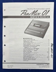 Original Yamaha Pro Mix 01 Programable Mixer Service Manual - Picture 1 of 1