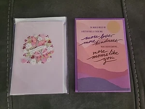 HALLMARK (2) HAPPY MOTHER'S DAY CARDS - NEW - Picture 1 of 6