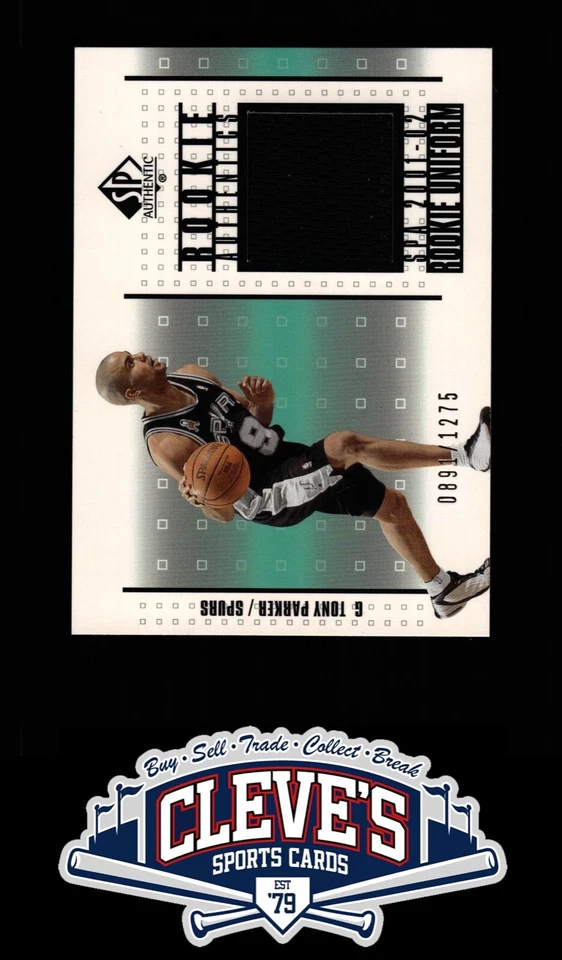 2002 UPPER DECK SP AUTHENTIC TONY PARKER JERSEY RC 0891/1275 San Antonio SPURS - Image 1 of 2