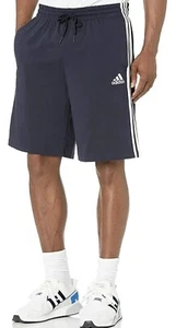 Adidas Herren Essentials 3-Streifen Trikot Shorts Legendary Ink Blau Weiß Medium - Bild 1 von 2