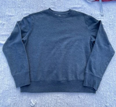Athletic Works Womens XXL Cropped Crewneck Sweater Fleece Lined Blue Gray 18 - Image 1 of 4