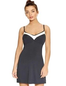 CLEARANCE-FREYA SWEET DREAMS CHEMISE NIGHT-DRESS CHARCOAL-XSMALL-UK-8-E-G-AA4837 - Picture 1 of 2
