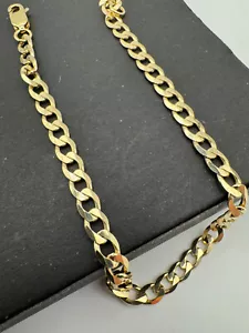 Brazalete de oro macizo amarillo de 9 quilates de 3,84 mm con eslabones de bordillo de 8,5 pulgadas/21 cm (G100MC) - Imagen 1 de 6