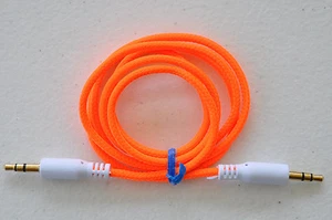 3.5mm audio stereo aux fabric braided male cable FOR ipod car iphone 6 5 4s mp3 - Picture 1 of 41