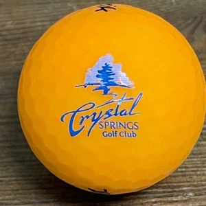 Crystal Springs Golf Club Matte Orange Volvik Logo Used Golf Ball H-11-9 - Picture 1 of 10