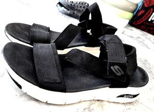 Skechers Archfit Open Sandals/Active Walking Shoes; Hook & Loop/ Black;USA Sz 10 - Picture 1 of 24