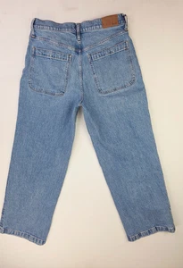 Madewell Size 31X30 Womens The Perfect Vintage Wide Leg Blue Denim Logo Jeans - Picture 1 of 12