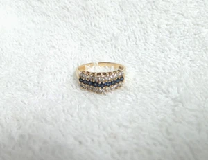 Damenring 14kt Gelbgold Saphir und Diamant - Bild 1 von 8