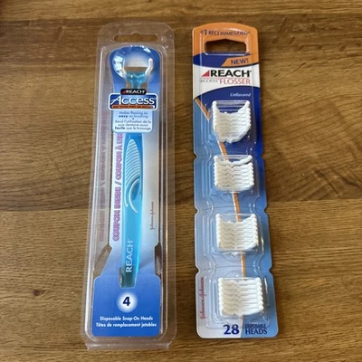 Флоссер Reach Access Flosser Stick Johnson синий с 28 дополнительными флоссерами без вкуса - Изображение 1 из 3