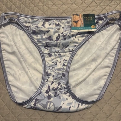 Vanity Fair String Bikini Size 8 Illumination Style 18108 Lavender Multi - Image 1 of 2