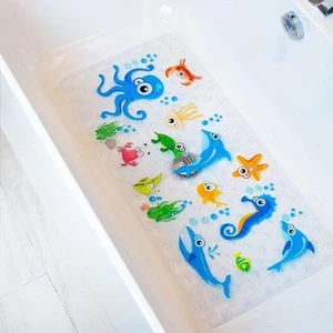 Bath Mats for Tub Kids,Baby Toddler - Large Cartoon Non-Slip Bathroom Bathtub... - Picture 1 of 8