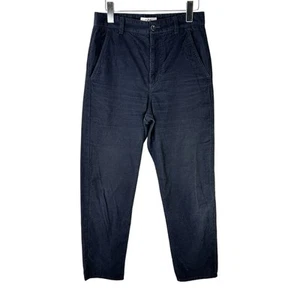 COS Pants Womens 4 Corduroy Trousers High Rise Waist Preppy Navy Blue 28x27 - Picture 1 of 20