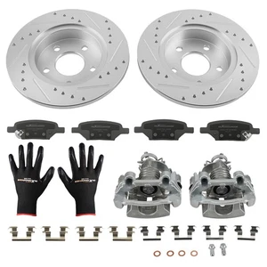 Rear Brake Rotors+Calipers w/Ceramic Pads for Chevrolet Cobalt 2005-08/HHR 08-10 - Picture 1 of 11