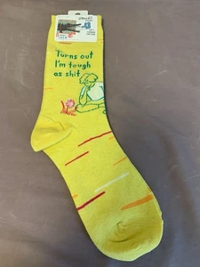 Blue Q Women's Socks - Turns Out I’m Tough As Sh*t Yellow Novelty Funny - Picture 1 of 6