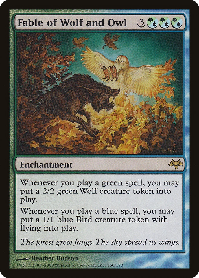 Fable of Wolf and Owl #150 (MP) Eventide EVE Magic MTG - Image 1 of 1
